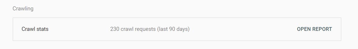 Crawl stats in Google search console